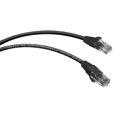 Патч-корд Cabeus PC-UTP-RJ45-Cat.6-1.5m-BK Патч-корд U/UTP, категория 6, 2xRJ45/8p8c, неэкранированный, черный, PVC, 1.5м