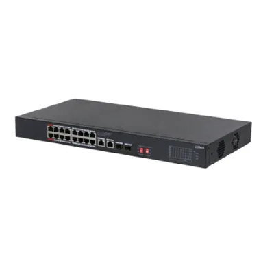 Коммутатор Dahua DH-S3220-16GT-240, L2, 16×1GbE PoE, 2×SFP, 240Вт