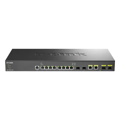 D-Link DXS-1210-12TC/B1A PROJ Управляемый L2+ коммутатор с 8 портами 10GBase-T, 2 портами 10GBase-X SFP+ и 2 комбо-портами 10GBase-T/SFP+