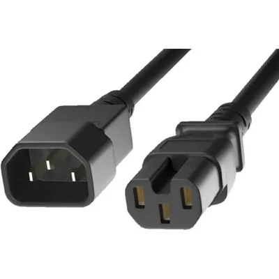 Кабель питания системный блок-монитор KS-is KS-857B-1.5 (IEC-C14 - IEC-C15 1.5м черный)