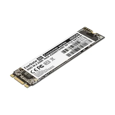 Твердотельный накопитель SSD M.2 480 Gb Exegate Next A2000TS480 Read 563Mb/s Write 497Mb/s 3D NAND TLC EX280470RUS
