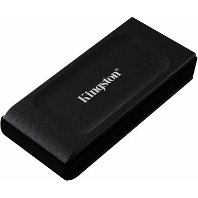 Твердотельный накопитель/ Kingston External SSD XS1000, 1000GB, Type-C/A, USB 3.2 Gen 2, R/W 1050/1000MB/s, 70x33x14mm, 29g., Black (60 мес)