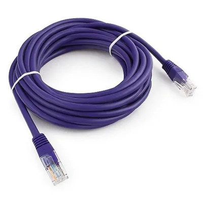 <084482> Кабель патч-корд .Patch cord кат.5e 5.0м, Cablexpert, многожильный, фиолетовый [PP12-5M/V]