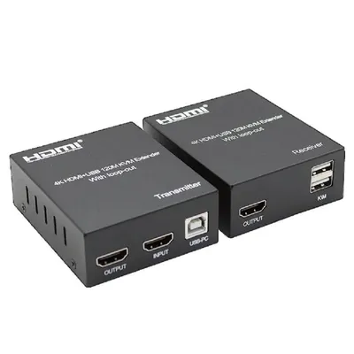 Удлинитель HDMI Orient VE050 HDMI KVM (Tx+Rx), HDMI+USB+Audio удлинитель до 120 м по витой паре Cat5e/6, HDMI 1.4, 4K@30Hz/1080p@60Hz, HDCP 31212