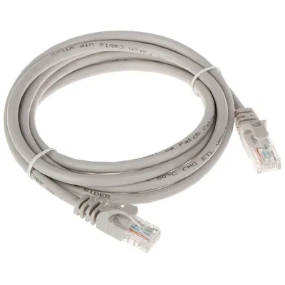 Патч-корд Bion [BPC-U5E101-0.5M] U/UTP, Cat.5e, AWG 26 (7/0,16мм), CCA, многожильный, PVC, 0,5м, серый