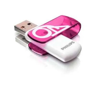 Флеш накопитель 64Gb USB 2.0 PHILIPS Vivid Edition 2.0, белый (FM64FD05P/97)
