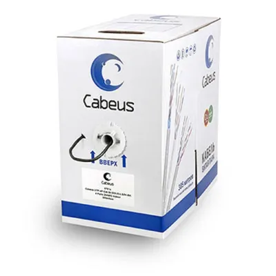 Cabeus UTP-4P-Cat.5e-SOLID-LSZH-BK - Кабель витая пара UTP (U/UTP), категория 5e, 4 пары (24 AWG), одножильный, черный, LSZH, нг(А)-HF, (305 м), системная гарантия 25 лет