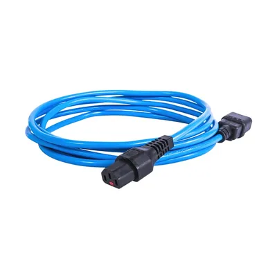 Кабель питания системный блок-монитор ЦМО REM с фиксатором IEC 60320 C13/IEC 60320 C14, 10 А / 250 В (3 * 1,0), длина 1,8 м, синий R-10-Cord-C13-C14-1.8-Blue