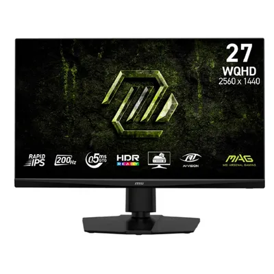 MICROSTAR MSI MAG 27" 272QPF E20 Black {IPS 2560x1440 200Hz 0.5ms 300cd 2xHDMI DisplayPort HAS Pivot Vesa}
