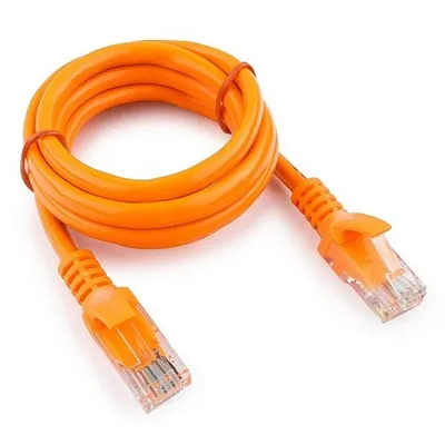 <046713> Кабель патч-корд .Patch cord кат.5e 1.0м, Cablexpert, многожильный, оранжевый [PP12-1M/O]