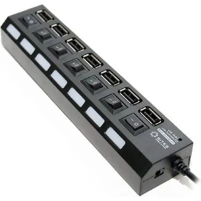 USB-хаб 5bites HB27-203PBK, 7×USB 2.0 Type A