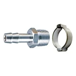 FUBAG Переходник 1/4"М на елочку 10мм с обжимным  кольцом 10*15мм [180265]