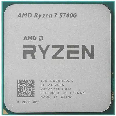 Центральный Процессор AMD RYZEN 7 5700G OEM (Cezanne, 7nm, C8/T16/GPU8, Base 3,80GHz, Turbo 4,60GHz, Vega 8, L3 16Mb, TDP 65W, SAM4) OEM (100-000000263)