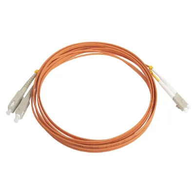 Кабельная сборка Hyperline FC-D2-50-LC/PR-SC/PR-H-3M-LSZH-OR Патч-корд волоконно-оптический (шнур) MM 50/125, LC-SC, 2.0мм, duplex, LSZH, 3м
