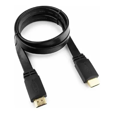 <092177> Кабель соединительный HDMI (m) < - > HDMI (m) 1.0м, ver 1.4, Cablexpert, плоский кабель, черный [CC-HDMI4F-1M]