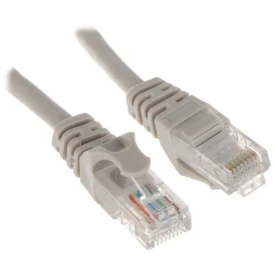 Патч-корд Bion [BPC-U5E181-3M] U/UTP, Cat.5e, AWG 26 (7/0,16мм), многожильный, PVC, 3м, серый, 100% медь