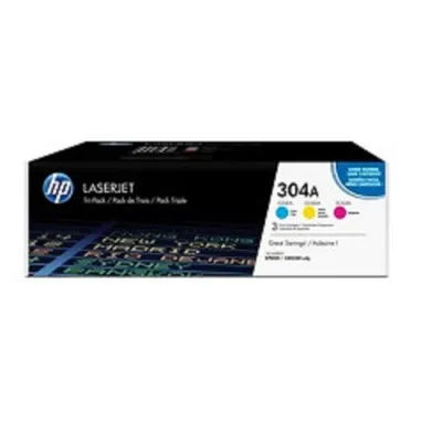Картридж лазерный HP 304A CF372AM голубой/пурпурный/желтый бар.в компл. тройная упак. (2800стр.) для HP CLJ 2025/CM2320