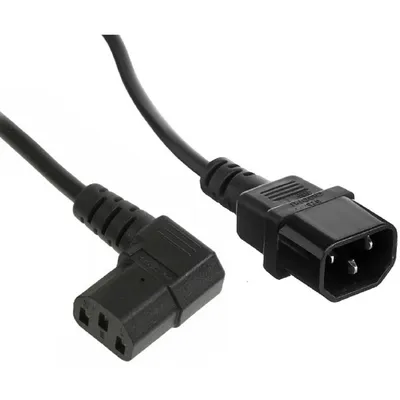 Кабель питания системный блок-монитор ExeGate EX297751RUS Power EC-1.8P (C13 угловой-C14, VDE-250V-3*1.0mm?, медь, черный, 10A, 1.8м)