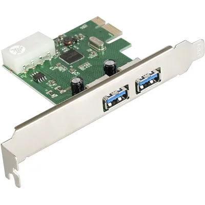 Контроллер ExeGate EXE-319 (PCI-E x1 v2.0, 2*USB3.0 ext., разъем доп.питания, ASMedia Chipset ASM1042) EX283718RUS
