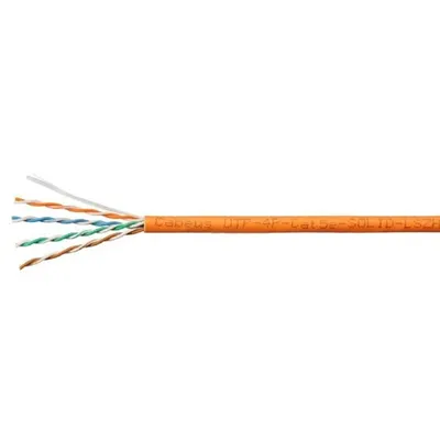 UTP-4P-Cat.5e-SOLID-LSZH-OR-LIGHT Кабель витая пара Cabeus Light UTP 4 пар. кат. 5е одножильный D 047 AWG24 LSZH нг(A)-HF 1м (коробка 305м) внутренний цвет: оранжевый