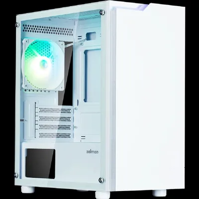 Корпус ПК Zalman T4 PLUS White, M-ATX, с окном, 1×USB 3.0, ARGB
