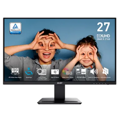 MICROSTAR MSI PRO 27" MP273U {IPS 3840x2160 178/178 60Hz 4ms 300cd 1000:1 2xHDMI DisplayPort Speakers} [9S6-3PB4CH-230]