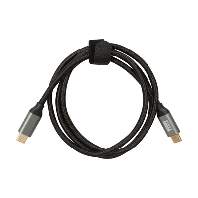Bion Кабель USB Type-C - Type-C (CM/CM), 100W, USB 3.1 Gen2, 4K@60Hz, 10 Гбит/c, 1 м, тканевая оплётка, черный [BXP-CCP-USBC3.1-CMCM-1M-B]