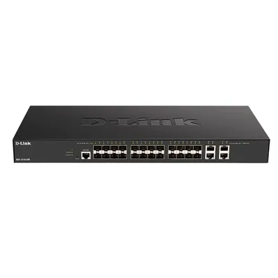 Коммутатор D-Link SMB DXS-1210-28S/A1A, L2+, 24×10GbE SFP+, 4×10GbE