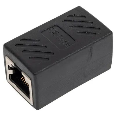 Модуль RJ-45 (F) <->RJ-45(F) ,FTP, проходной, ABS пластик, черный, кат. 5e VCOM <CT251S>
