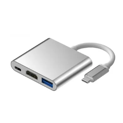 Адаптер Orient C028, USB-C→HDMI+USB 3.0+PD, 4K@30Hz