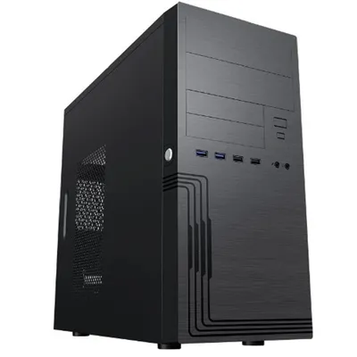 Корпус для ПК Powerman - ES555, mITX, mATX, 1х2.5", 2х3.5", 2х3.5"ext, 2х5.25", 2xUSB2.0, 2xUSB3.0, Mini Tower, 500 Вт, цвет чёрный, 6184134