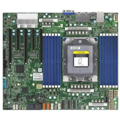 Материнская плата Supermicro H13SSL-NT, SP5, SoC, 12xDDR5 RDIMM, 8xSATA, 2xM.2 PCIe 5.0 x4, 3xPCIe 5.0 x16, 2xPCIe 5.0 x8, 1xVGA, 2x10GbE LAN, 4xUSB 3.0, ATX