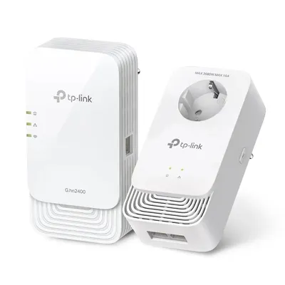 Комплект Powerline-адаптеров TP-Link PGW2440 KIT, G.hn2400, Wi-Fi 6