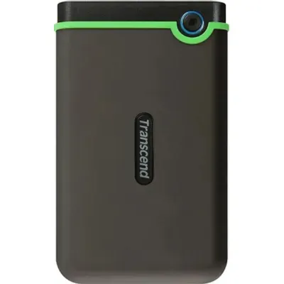 Внешний жесткий диск 2TB Transcend StoreJet 25M3S, 2.5", USB 3.0, резиновый противоударный, тонкий, Стальной Серый