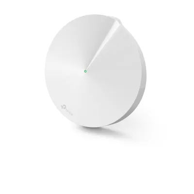 Точка доступа Wi-Fi TP-LINK Deco M5(1-Pack) AC1300 Домашняя Wi-Fi система, чипсет Qualcomm, два диапазона (Dual-Band), поддержка стандартов 802.11ac/a/b/g/n, 717 МГц четырёхъядерный процессор, Bluetooth 4.2, 2 гигабитных порта Ethernet, 4 встроенные антенны, 256QAM, MU-MIMO, (08082