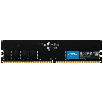 Оперативная память Crucial by Micron 32GB DDR5-5600 UDIMM (CT32G56C46U5) CL46 1.1V, 1 Year Warrаnty OEM