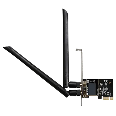 Сетевой адаптер WiFi PCIe Origo OWN1200A, Wi-Fi ORIGO OWN1200A/A1A Wi-Fi AC1200 PCI-E 2.4/5 ГГц, 2 съемные антенны 5 dBi