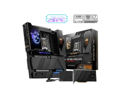 Материнская плата MSI MEG X870E GODLIKE X870E, AM5, 4*DDR5, 2*PCIEx16, 1*PCIEx4, 7*M.2, 7*TypeC, 8*USB3.2Gen2, 4*USB3.2Gen1, 4*USB2.0, 4*SATA3.0, 10G, 5G, 2*Type-C(DP), E-ATX, RTL