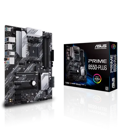 Материнская плата ASUS PRIME B550-PLUS, AM4, AMD B550, 4xDDR4, 6xSATA, 2xM.2, 1xPCIe 4.0 x16, DisplayPort, HDMI, 1x1Gb LAN, USB Type-C, 5x3.5 мм, 7.1, ATX