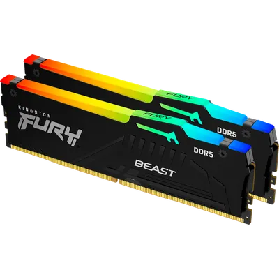 Память DDR5 2x32GB 5200MHz Kingston KF552C40BB2AK2-64 Fury Beast Black RTL PC5-41600 CL40 DIMM ECC 288-pin 1.25В dual rank Ret