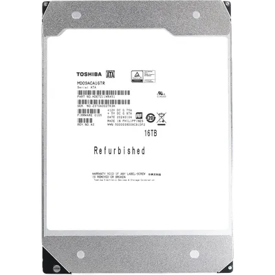 Жесткий диск/ HDD Toshiba MD09 SATA3 16Tb 3.5" 7200 512Mb OFFICIAL RECERTIFIED 512e 1 year warranty (replacement MG08ACA16TE, ST16000NM000J, ST16000NM001G, MG11ACA16TE, MG09ACA16TE, WUH721816ALE6L4)