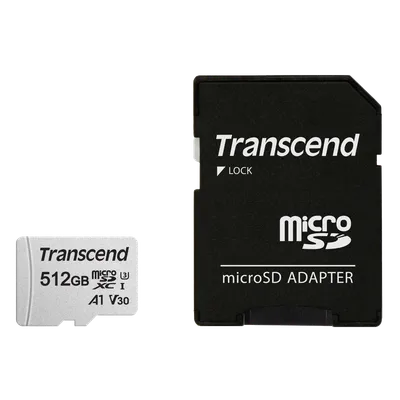 Карта памяти Transcend TS512GUSD300S-A, microSDXC 512GB, UHS-I V30 A1