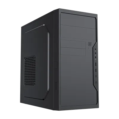 Корпус с блоком питания 500Вт./ Case Foxline FL-733R, mATX, 2x5.25EXT, 2x3.5EXT, 5x3.5INT, 2xUSB2.0, 2xUSB-C (19pin), HDA, w/o FAN, w/500W ATX PSU, w/1.2m EU pwr cord