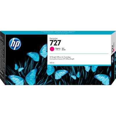 Картридж струйный HP 727 F9J77A пурпурный для HP DJ T1500/T1530/T2500/T2530/T920/T930 (300мл)