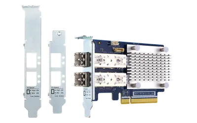 Сетевой адаптер/ QNAP QXP-32G2FC Dual-port Fiber Channel adapter, 2 x 32 Gb / s SFP +, PCIe Gen3 x8.  For QTS OS ONLY