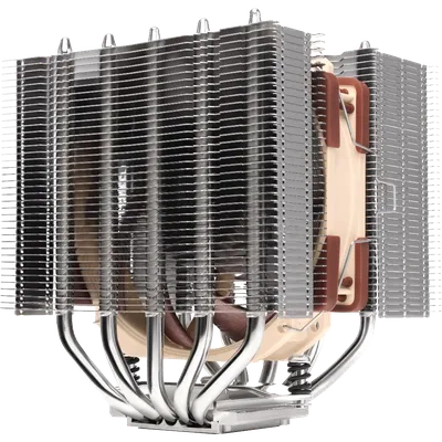 Кулер для процессора/ CPU Cooler Noctua NH-D12L (148W, 4-pin PWM, 145mm, Al/Cu, 5x6mm, 1x120mm, 60.1CFM, 22.6dBA, 2000RPM, S: 1851/1700/1200/115X, AM5/AM4, Beige/Brown)