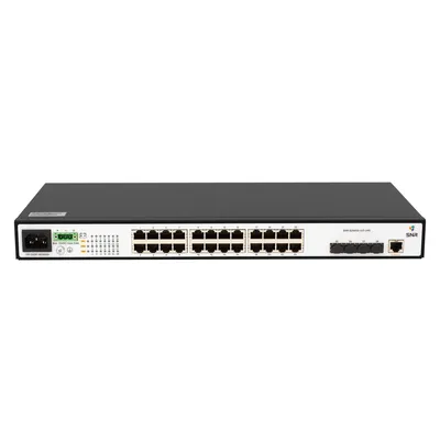 SNR SNR-S2985G-24T-UPS Управляемый гигабитный коммутатор уровня 2, 24 порта 10/100/1000Base-T, 4 порта 100/1000Base-X (SFP), встроенный БП ~220V AC, разъем для АКБ 12V с возможностью заряда