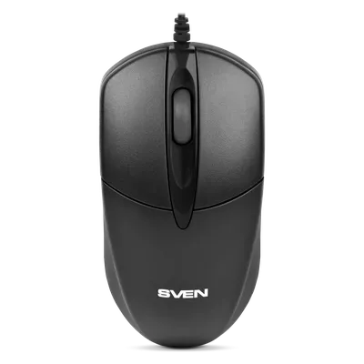 Мышь оптическая проводная Sven RX-112, USB, 2 кнопки + 1 колесо-кнопка, черная (SV-03200112UB)