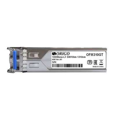 SFP-трансивер ORIGO SFP-трансивер, 1000Base-LX (Duplex LC), 1310 нм, для одномодового кабеля, до 10 км