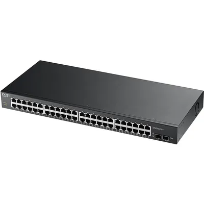 Коммутатор Zyxel GS1900-48-EU0102F, L2, 48×1GbE, 2×SFP, 1U